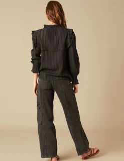 Nicoli Trousers|Denim<ANTHRACITE CARGO TROUSERS Grises antracitas