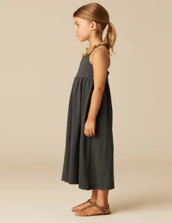 Nicoli Dresses<ANTHRACITE COTTON DRESS Grises antracitas