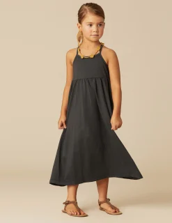 Nicoli Dresses<ANTHRACITE COTTON DRESS Grises antracitas