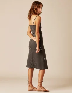 Nicoli Dresses|Denim<ANTHRACITE DENIM DRESS Grises antracitas
