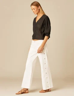 Nicoli Shirts & Blouses<ANTHRACITE EMBROIDERED SHIRT Grises antracitas