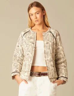 Nicoli Outerwear<ANTHRACITE FLOWER JACKET Grises antracitas