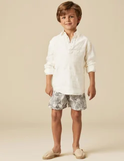 Nicoli Swimwear<ANTHRACITE FLOWER SWIMSUIT Grises antracitas