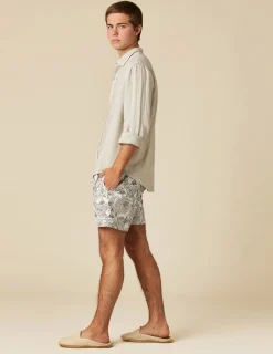 Nicoli Swimwear<ANTHRACITE FLOWER SWIMSUIT Grises antracitas