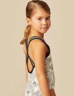 Nicoli Swimwear<ANTHRACITE FLOWER SWIMSUIT Grises antracitas