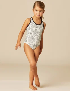 Nicoli Swimwear<ANTHRACITE FLOWER SWIMSUIT Grises antracitas