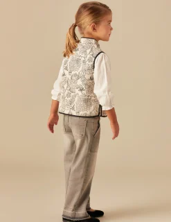 Nicoli Waistcoats<ANTHRACITE FLOWER WAISTCOAT Grises antracitas