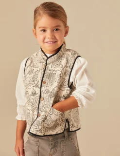 Nicoli Waistcoats<ANTHRACITE FLOWER WAISTCOAT Grises antracitas