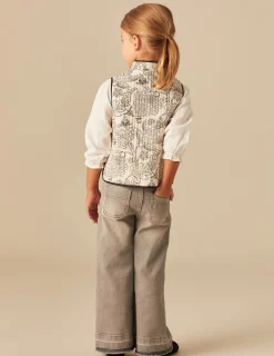 Nicoli Waistcoats<ANTHRACITE FLOWER WAISTCOAT Grises antracitas