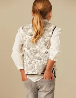 Nicoli Waistcoats<ANTHRACITE FLOWER WAISTCOAT Grises antracitas