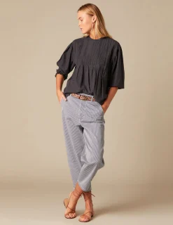 Nicoli Shirts & Blouses<ANTHRACITE LACE SHIRT Blancos