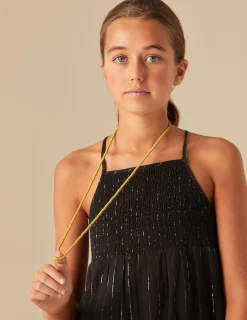 Nicoli Dresses<ANTHRACITE LUREX DRESS Negros