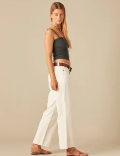 Nicoli T-shirts<Anthracite Ribbed Vest Top Grises antracitas