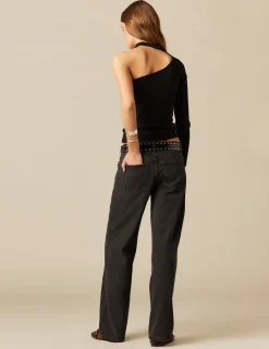 Nicoli Trousers|Denim<ANTHRACITE SEQUINNED TROUSERS Grises antracitas
