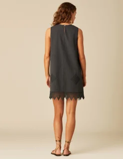 Nicoli Dresses<ANTHRACITE SHORT DRESS Grises antracitas