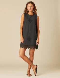 Nicoli Dresses<ANTHRACITE SHORT DRESS Grises antracitas