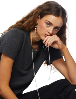 Nicoli T-shirts<Anthracite Short Sleeve T-shirt Grises