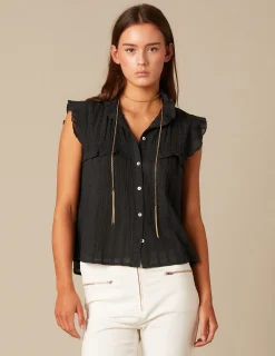 Nicoli Shirts & Blouses<ANTHRACITE SLEEVELESS SHIRT Grises antracitas