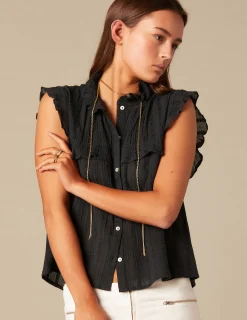 Nicoli Shirts & Blouses<ANTHRACITE SLEEVELESS SHIRT Grises antracitas