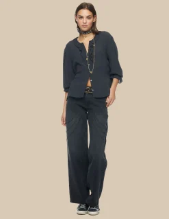 Nicoli Trousers|Denim<ANTHRACITE WAVY JEANS Grises