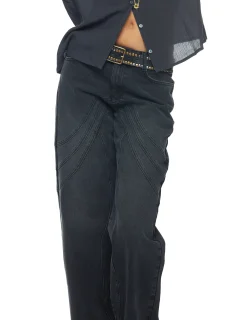 Nicoli Trousers|Denim<ANTHRACITE WAVY JEANS Grises