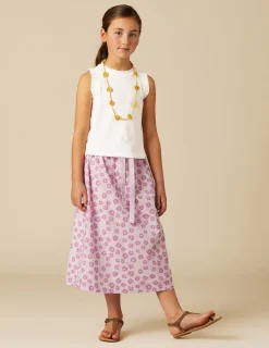 Nicoli Skirts<BERRY FLOWER PRINT SKIRT Mora