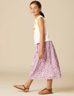 Nicoli Skirts<BERRY FLOWER PRINT SKIRT Mora