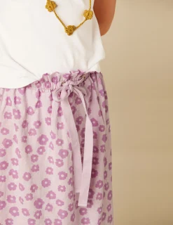 Nicoli Skirts<BERRY FLOWER PRINT SKIRT Mora
