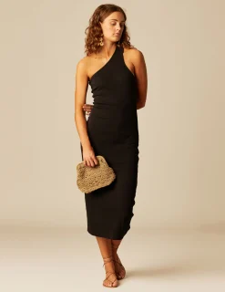 Nicoli Dresses<BLACK BACKLESS DRESS Negros
