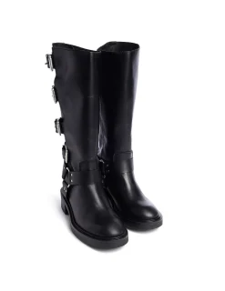 Nicoli Shoes<Black Boots With Buckles Negros