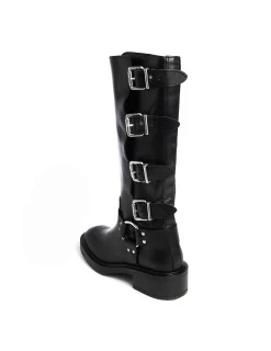 Nicoli Shoes<Black Boots With Buckles Negros