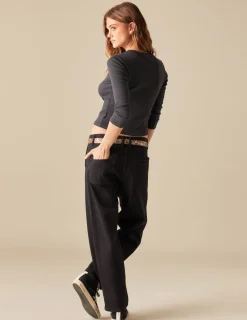 Nicoli Trousers<BLACK CHINOS Beiges