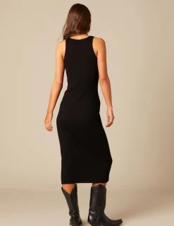 Nicoli Dresses<BLACK OPEN DRESS Negros