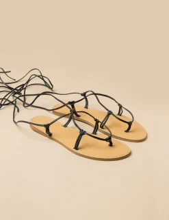 Nicoli Shoes<BLACK SANDALS Dorados