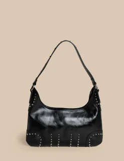 Nicoli Bags<BLACK STUDDED ROCK BAG Marrones