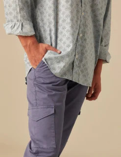 Nicoli Trousers<BLUE CARGO TROUSERS Verde caza