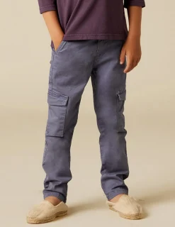 Nicoli Trousers<BLUE CARGO TROUSERS Verde caza