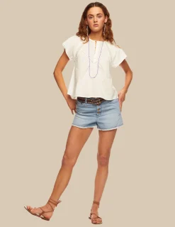 Nicoli Denim|Shorts<BLUE DENIM SHORTS Azules claros