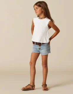 Nicoli Denim|Shorts<BLUE DENIM SHORTS Azules claros