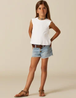 Nicoli Denim|Shorts<BLUE DENIM SHORTS Azules claros