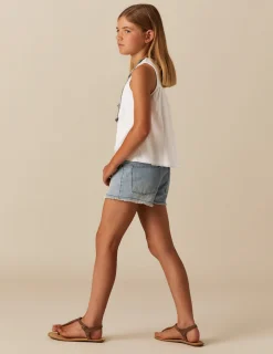 Nicoli Denim|Shorts<BLUE DENIM SHORTS Azules claros
