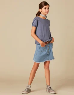 Nicoli Skirts|Denim<BLUE DENIM SKIRT Azules claros