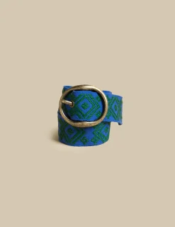 Nicoli Belts<BLUE ETHNIC BELT Fresa
