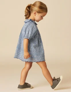 Nicoli Dresses<BLUE FLORAL DRESS Azules claros