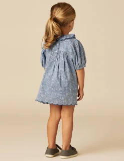 Nicoli Dresses<BLUE FLORAL DRESS Azules claros