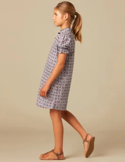 Nicoli Dresses<BLUE FLORAL DRESS Lila
