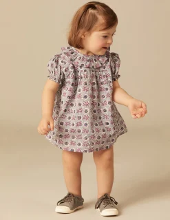 Nicoli Dresses<BLUE FLORAL DRESS Verdes