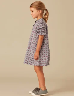 Nicoli Dresses<BLUE FLORAL DRESS Lila
