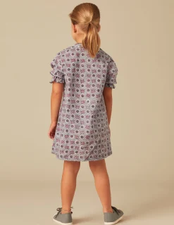 Nicoli Dresses<BLUE FLORAL DRESS Lila