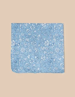 Nicoli Mini scarves|Neckerchiefs<BLUE FLORAL SCARF Azules claros